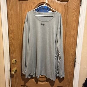 Under Armour Heatgear Long Sleeve Shirt Gray Loose Fit 5XL